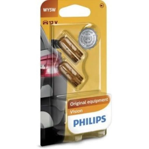 PHILIPS VISION P21W AMBER 12V CARTON BLISTER X2 PCS