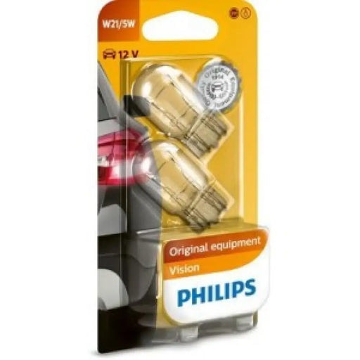 PHILIPS VISION W21/5W 3200K 5W/21W 12V CARTON BLISTER X2 PCS