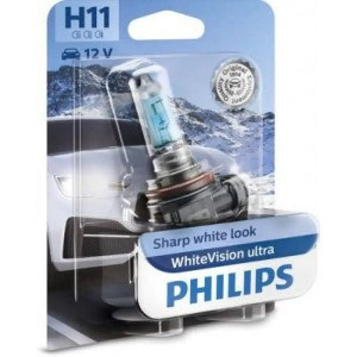 PHILIPS WHITEVISON ULTRA H11 5000K 55W 12V CARTON BLISTER 1