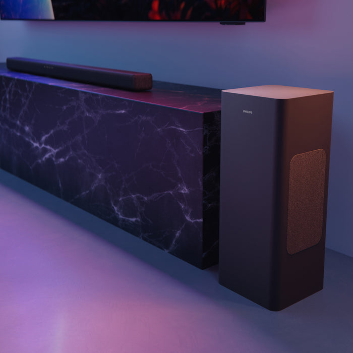 Soundbar система PHILIPS TAB8301/10 БЕЗЖИЧЕН СУБУФЕР, ОБЩА МОЩНОСТ 380 W