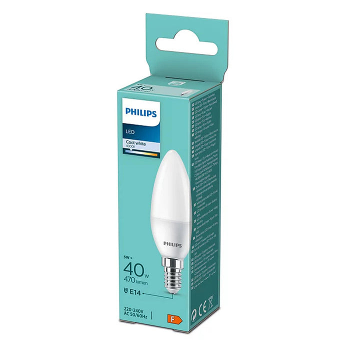 LED КРУШКА PHILIPS E14 4.9W 4000K СВЕЩ