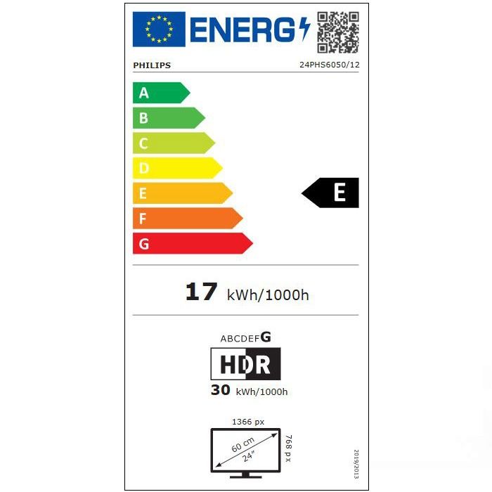 Телевизор PHILIPS 24PHS6050/12, 24"(60.96 см), Pixel Plus HD, Dolby Audio