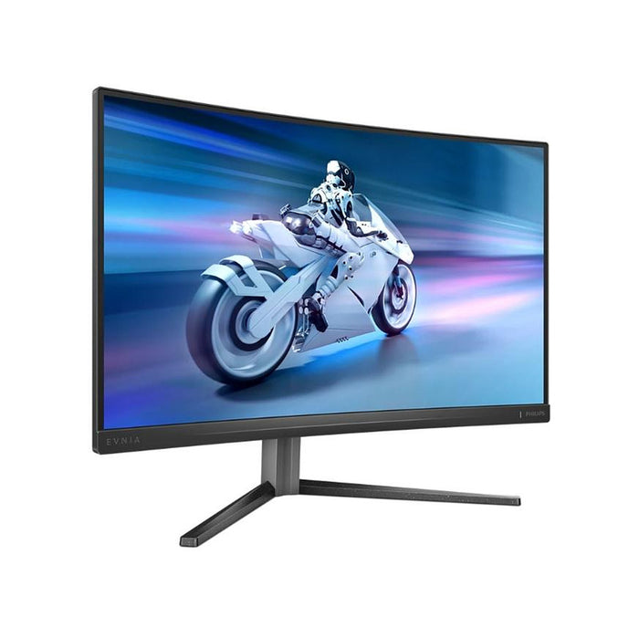 Philips Evnia 27M2C5200W, 27" Curved 1500R VA, 1920x1080@280Hz, 1ms GtG, 0.3ms MPRT, 300 cd/m2, 4000:1, Mega Infinity DCR, Адаптивна синхронизация, FlickerFree, LowBlue Mode, Tilt, Height Adjust, Въртящ се, 2x HDMI, DP