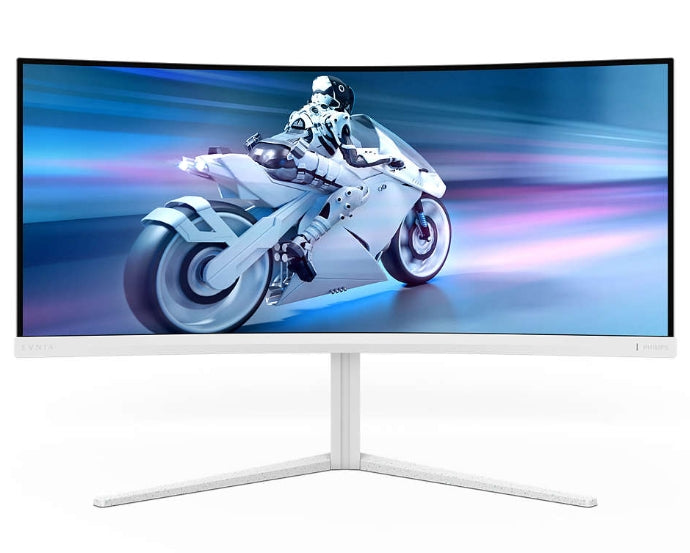 Philips 34M2C5501A, 34" извит 1500R VA WLED, 3440x1440@180Hz, 1ms GtG, 0.3ms MPRT, 350cd m/2, 3000:1, Mega Infinity DCR, Adaptive Sync, FlickerFree, 5Wx2, Tilt, Height Adjust, Въртящ се, 2xHDMI, DP, USB хъб