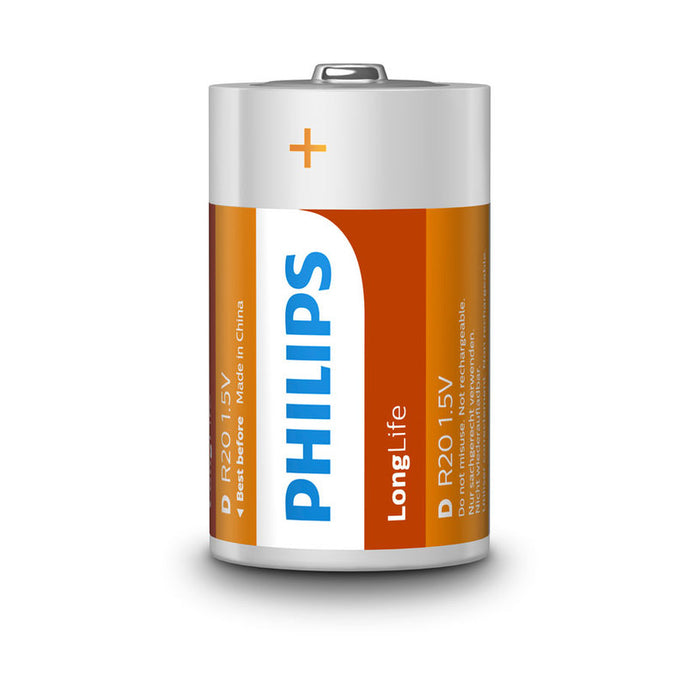 БАТЕРИИ PHILIPS R20L2F/10 Dx2 LONGLIFE