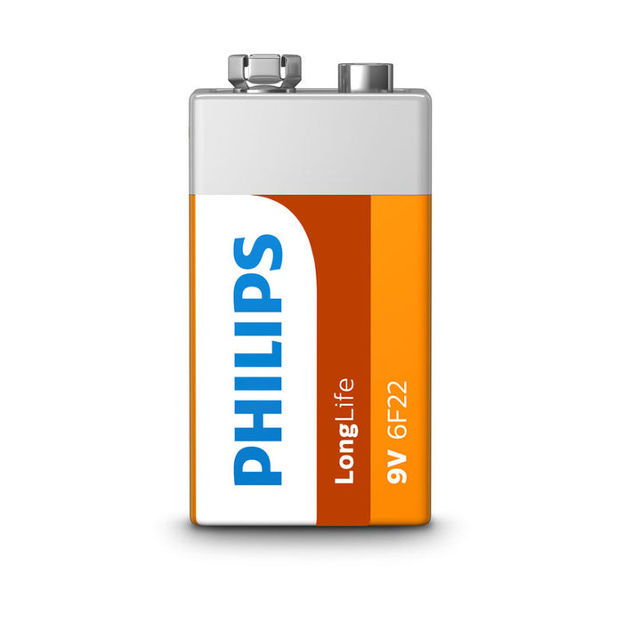 Philips Longlife battery 9V (E), 1-foil 