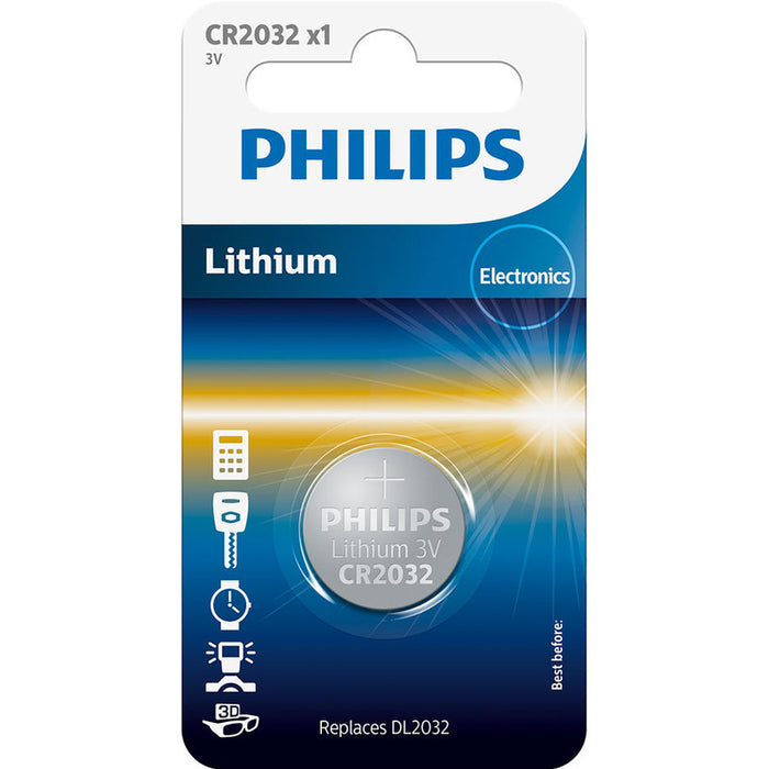 БАТЕРИИ PHILIPS LITHIUM CR2032/01B