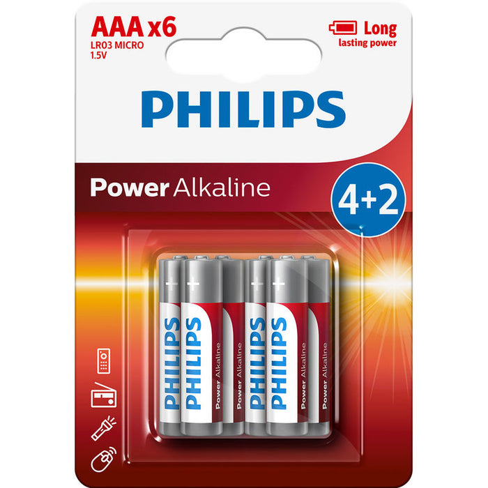 БАТЕРИИ PHILIPS POWERLIFE ААА LR03P6BP/10