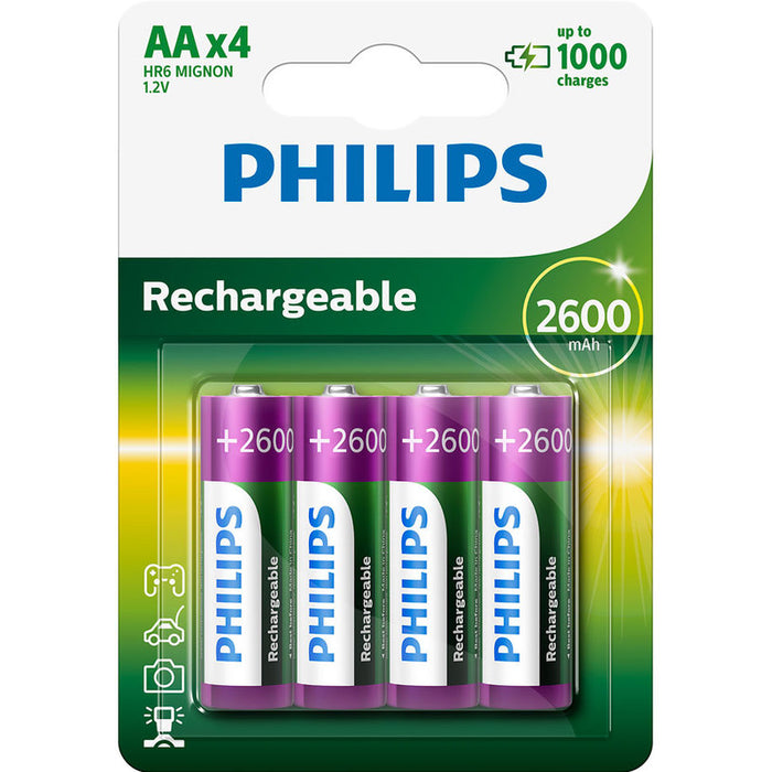 PHILIPS MULTILIFE AA 4 БЛИСТЕРА NIMH 2600