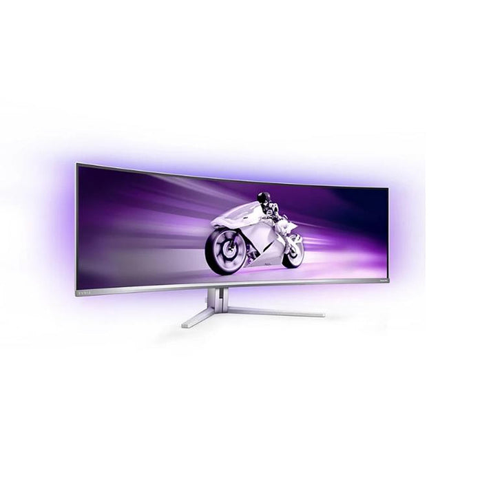 Philips 49M2C8900L, 48.9" QD-OLED извит 1800R, 5120x1440@144Hz, 0.03 GtG, 1000cd m/2, 1.000.000:1, Mega Infinity DCR, Adaptive Sync, FlickerFree, Blue Light Soft., 7.5Wx4+DTS, наклон, регулиране на височината, завъртане, 2xHDMI, DP, USB хъб