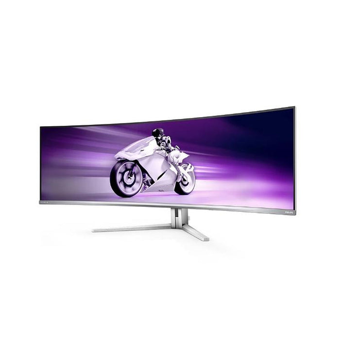 Philips 49M2C8900L, 48.9" QD-OLED извит 1800R, 5120x1440@144Hz, 0.03 GtG, 1000cd m/2, 1.000.000:1, Mega Infinity DCR, Adaptive Sync, FlickerFree, Blue Light Soft., 7.5Wx4+DTS, наклон, регулиране на височината, завъртане, 2xHDMI, DP, USB хъб