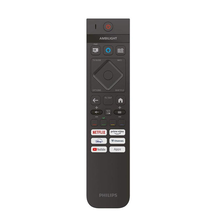 Philips 50PUS8510/12, 50" 4K Ultra HD QLED, 3840x2160p, DVB-T/T2/T2-HD/C/S/S2, 60Hz, Ambilight 3, Pixel Precise UHD, 90% DCI, HDR+, Titan OS, Dolby Atmos, Dolby Digital, VRR, 3*HDMI, 2*USB, 802.11ac, 20W RMS, черен
