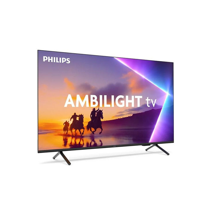 Philips 65PUS8510/12, 65" 4K Ultra HD QLED, 3840x2160p, DVB-T/T2/T2-HD/C/S/S2, 60Hz, Ambilight 3, Pixel Precise UHD, 90% DCI, HDR+, Titan OS, Dolby Atmos, Dolby Digital, VRR, 3*HDMI, 2*USB, 802.11ac, 20W RMS, черен