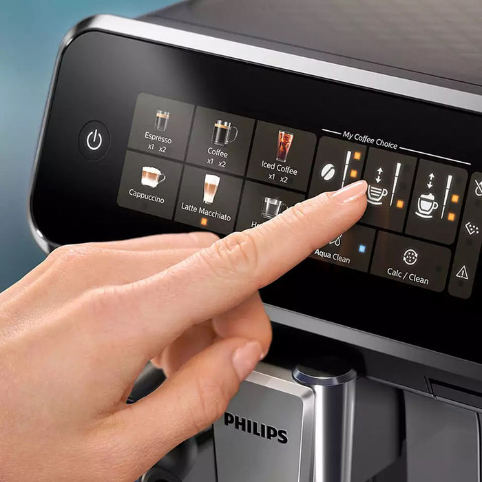 Кафеавтомат PHILIPS SERIES 3300 EP3321/40 ТЕХНОЛОГИЯ Silent Brew 1800.00 ml, 15.00 bar, ОПЦИЯ ЗА МЛЯНО КАФЕ, ЧЕРЕН ГЛАНЦ