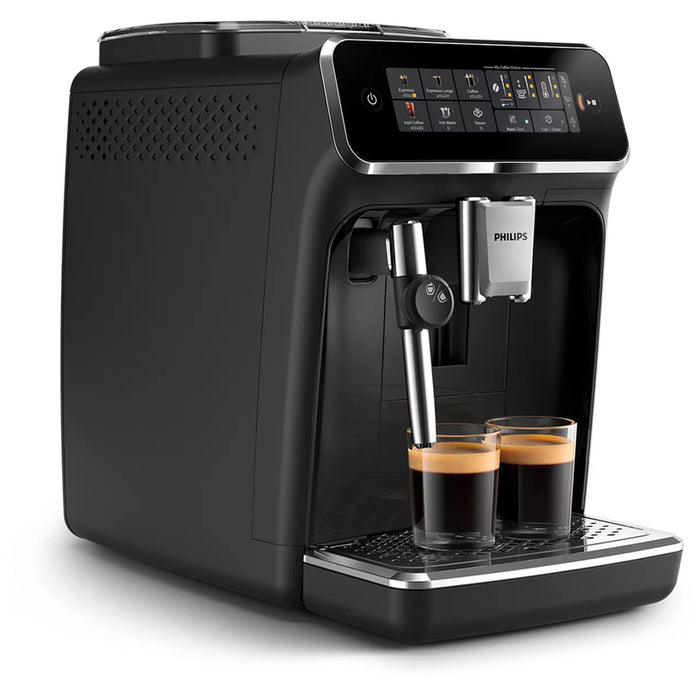 Кафеавтомат PHILIPS SERIES 3300 EP3321/40 ТЕХНОЛОГИЯ Silent Brew 1800.00 ml, 15.00 bar, ОПЦИЯ ЗА МЛЯНО КАФЕ, ЧЕРЕН ГЛАНЦ