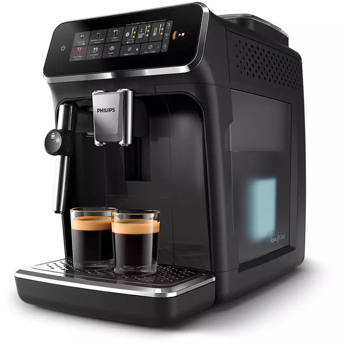 Кафеавтомат PHILIPS SERIES 3300 EP3321/40 ТЕХНОЛОГИЯ Silent Brew 1800.00 ml, 15.00 bar, ОПЦИЯ ЗА МЛЯНО КАФЕ, ЧЕРЕН ГЛАНЦ