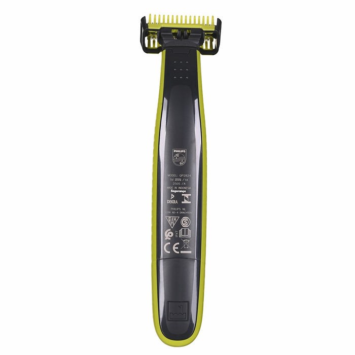 Philips Norelco OneBlade QP2824/10 мъжка самобръсначка Самобръсначка с фолио Тример Сив, Лайм