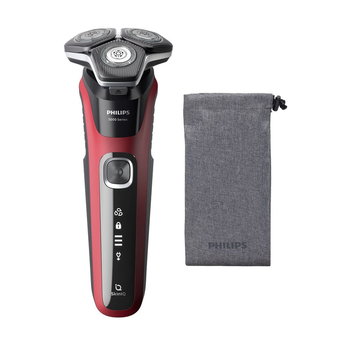 Philips SHAVER Series 5000 S5883/10 мъжка самобръсначка Ротационна самобръсначка Тример Черен, Червен