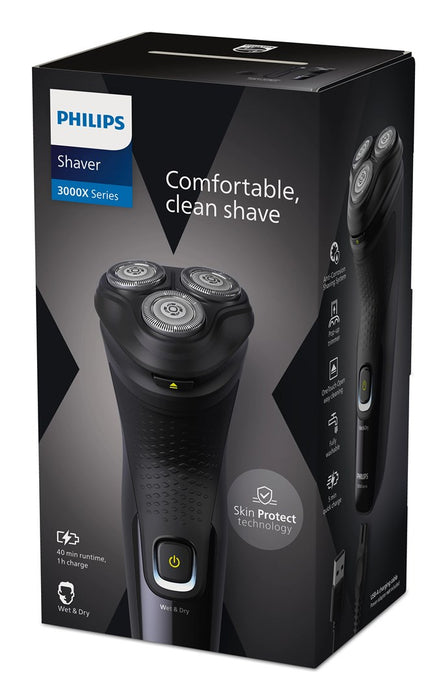 Philips X3021/00 мъжка самобръсначка Ротационна самобръсначка Тример Черен