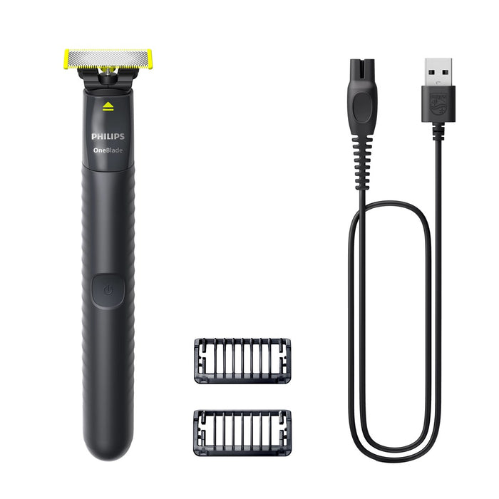 Philips Norelco OneBlade QP1424/10 мъжка самобръсначка, фолио, тример, тъмносив