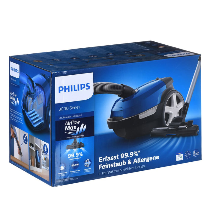 Philips 3000 серия 99,9% поемане на прах * 900 W прахосмукачка с торбичка