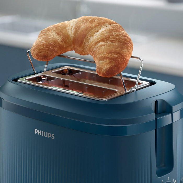 Тостер Philips 3000 series HD2511/70, 8 бр., 2 филии, 830 W, син