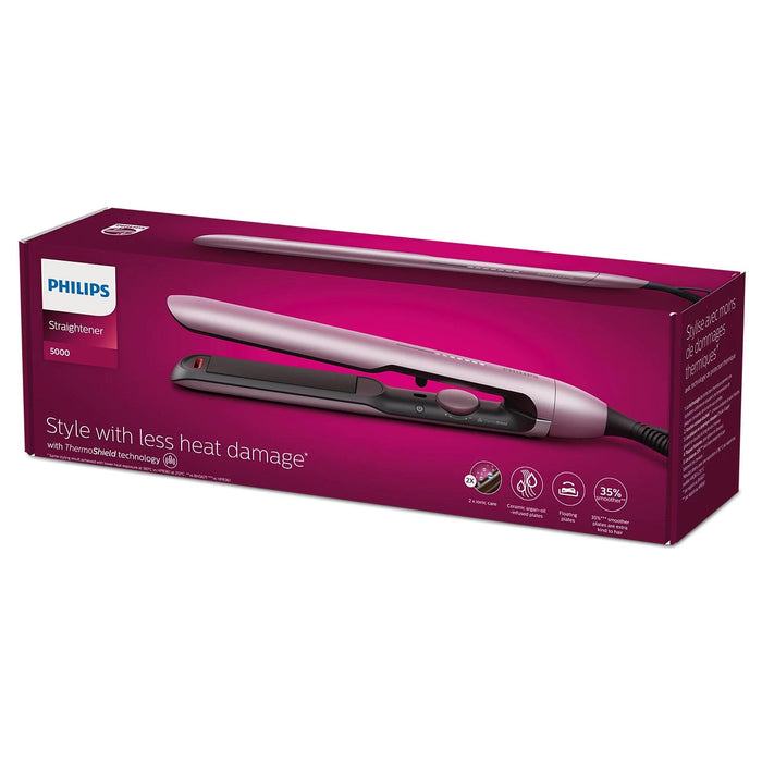 PHILIPS straightener series 5000 ThermoShield technology 2x ion care Ceramic plates with argan oil 