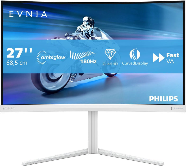 Гейминг монитор Philips - Evnia 5000 27M2C5501, 27'', QHD, 180Hz, 1ms, Curved