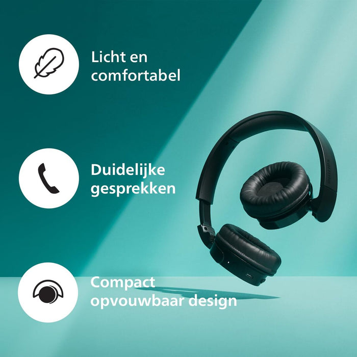 Блутут слушалки с микрофон Philips TAH4209BK Черен