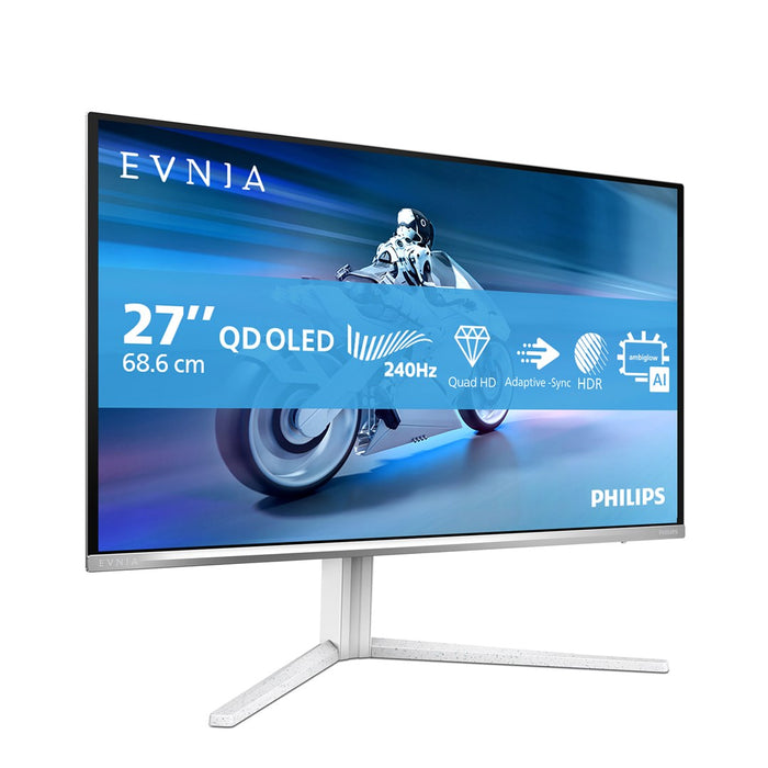 Philips Evnia 6000 27M2N6501L/00 компютърен монитор 67,3 см (26,5") 2560 x 1440 пиксела Quad HD QD-OLED Бял