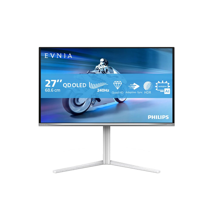 Philips Evnia 6000 27M2N6501L/00 компютърен монитор 67,3 см (26,5") 2560 x 1440 пиксела Quad HD QD-OLED Бял