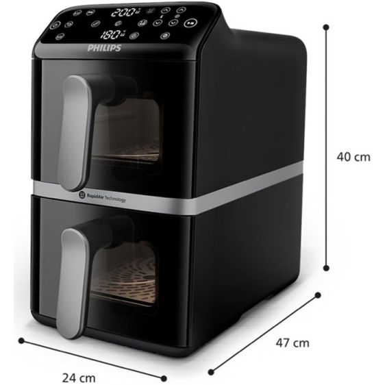 Фритюрник PHILIPS Airfryer NA461/00 4000 Series, 10 л, двойна кошница