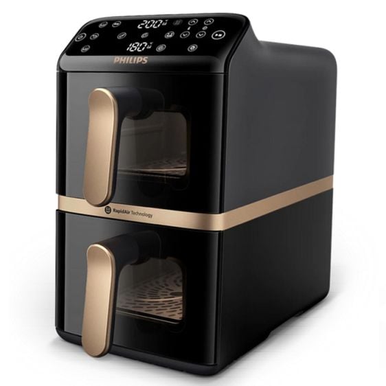 Фритюрник PHILIPS NA462/70 Airfryer 4000 Series, 10 л, двойна кошница