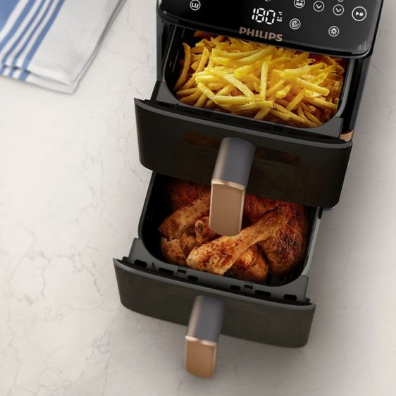 Фритюрник PHILIPS NA462/70 Airfryer 4000 Series, 10 л, двойна кошница