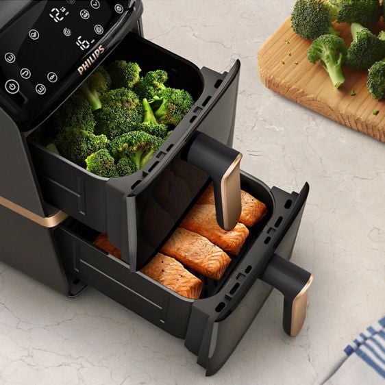 Фритюрник PHILIPS NA462/70 Airfryer 4000 Series, 10 л, двойна кошница