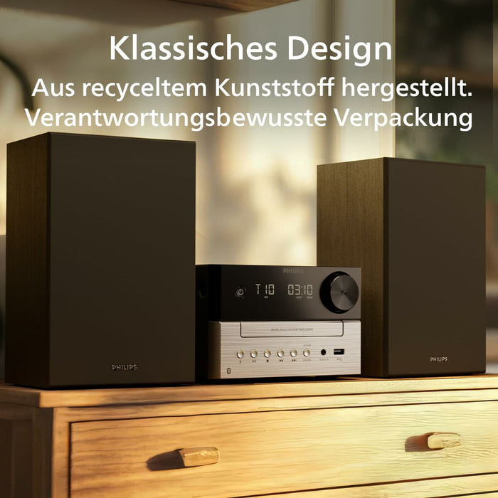 PHILIPS Микро музикална система TAM3205 Bluetooth CD MP3-CD USB FM 18 W