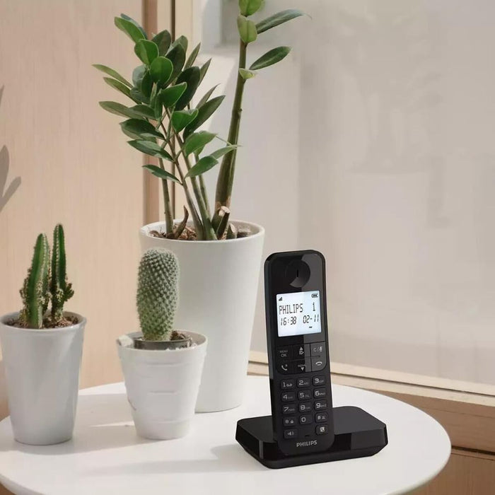 Безжичен телефон Philips D2702 DUO Черен 2 броя