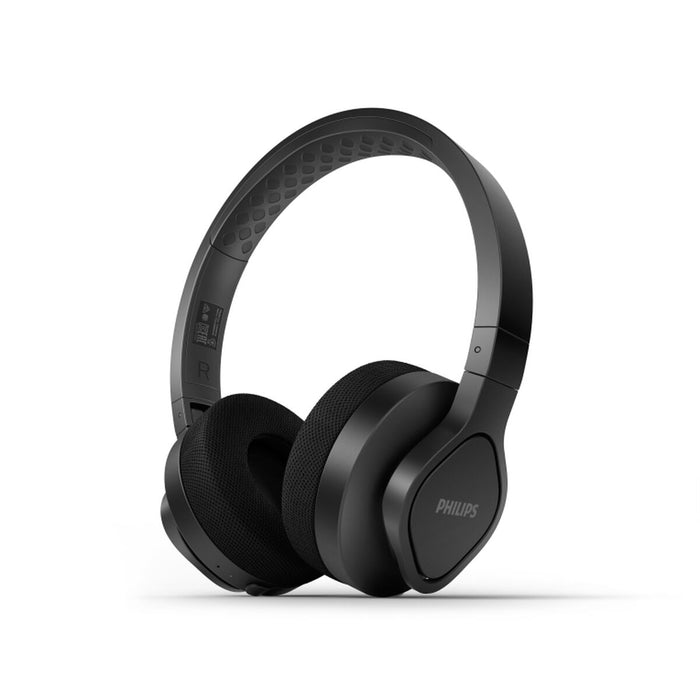 PHILIPS Безжични спортни слушалки с микрофон черни