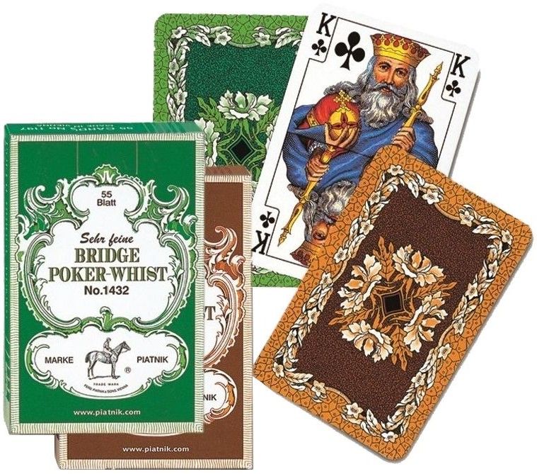Карти за игра Piatnik - модел Bridge-Poker-Whist, цвят зелени