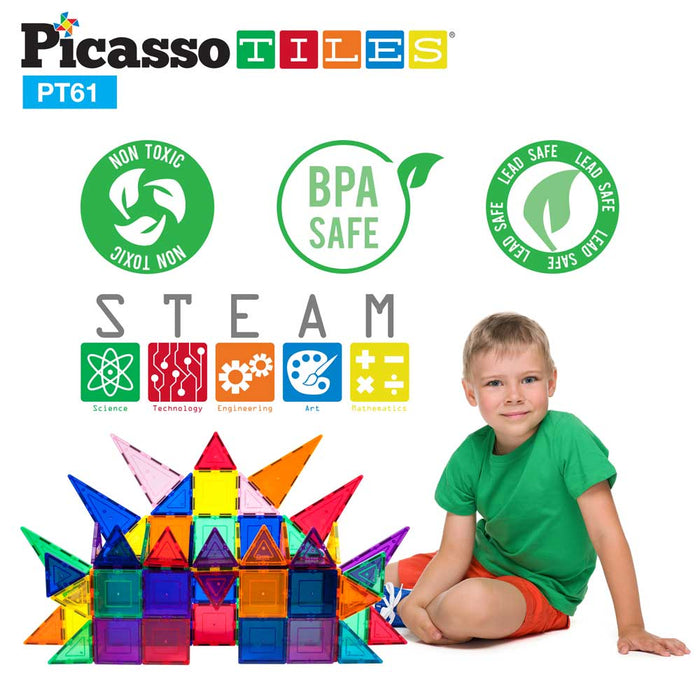 Picasso STEAM Магнитен конструктор 61 части