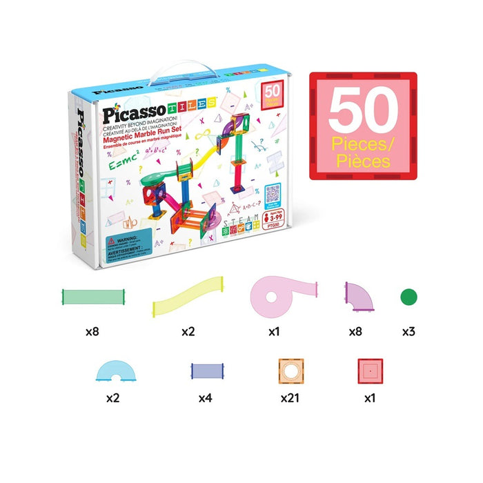 Picasso STEAM Магнитен Конструктор Писта за Топчета 50 части