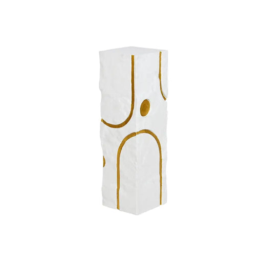 Пиедестал Home ESPRIT Бял Златен Модерен 25 x 25 x 80 cm