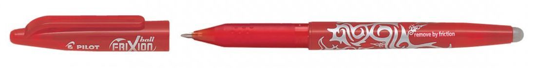 Изтриващ се ролер с гума Pilot FriXion - Червен, 0.7 mm