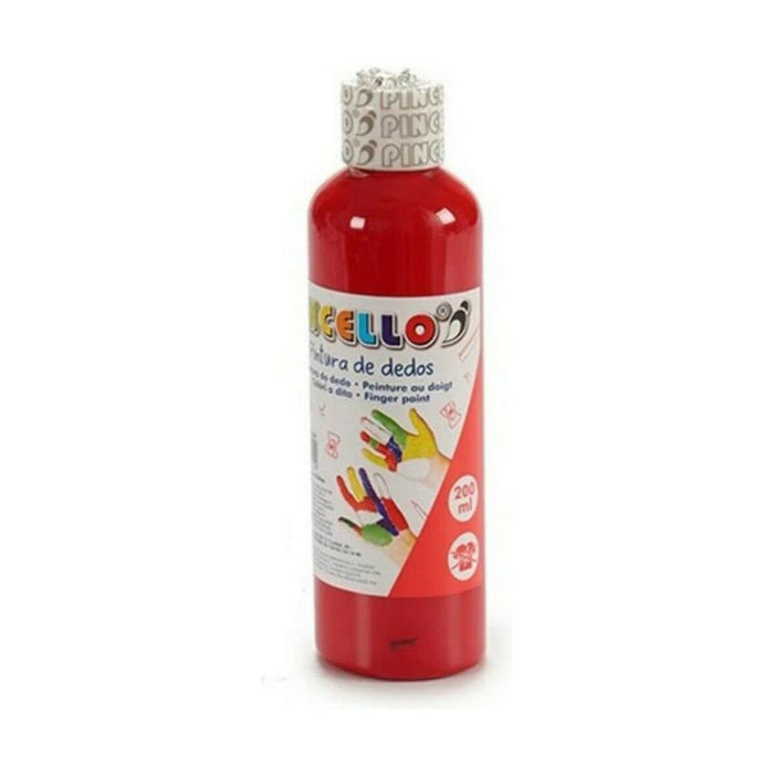 Живопис с Пръсти Pincello Червен 200 ml (12 броя)