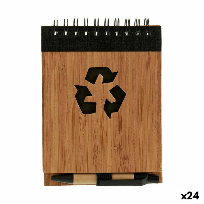 Тефтер със Спирала и Химикал Pincello 1 x 10 x 13 cm Бамбук (24 броя)