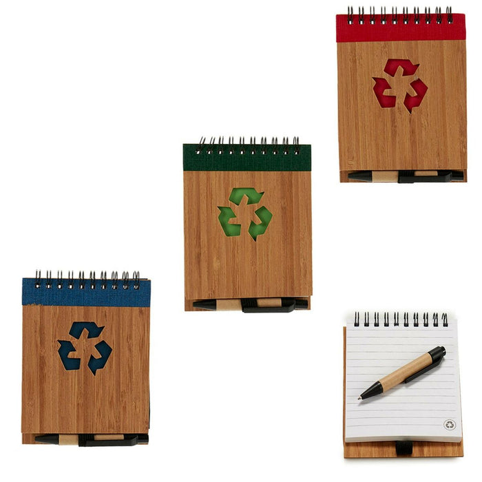 Тефтер със Спирала и Химикал Pincello 1 x 10 x 13 cm Бамбук (24 броя)