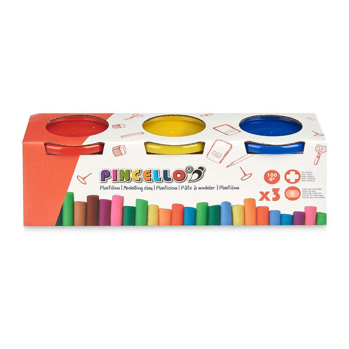 Игра от Пластелин Pincello Жълт Син Червен (12 броя)