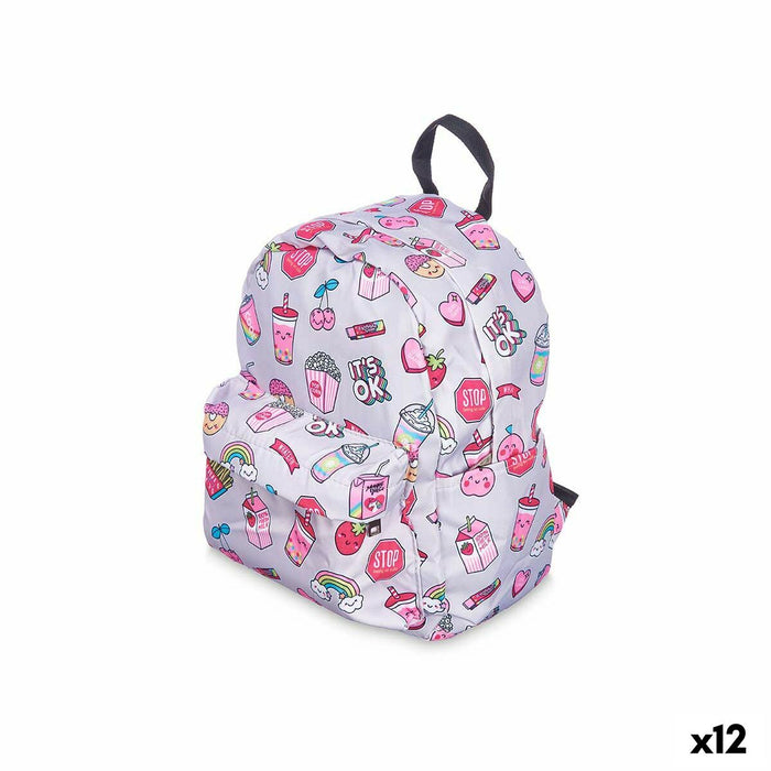 Училищна чанта Pincello Многоцветен 28 x 12 x 22 cm 22 x 28 x 12 cm Дъга (12 броя)