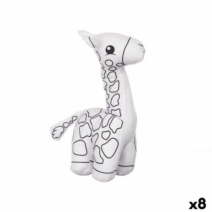 Теди за оцветяване Pincello Бял Черен Плат 17 x 22 x 9 cm Жираф (8 броя)