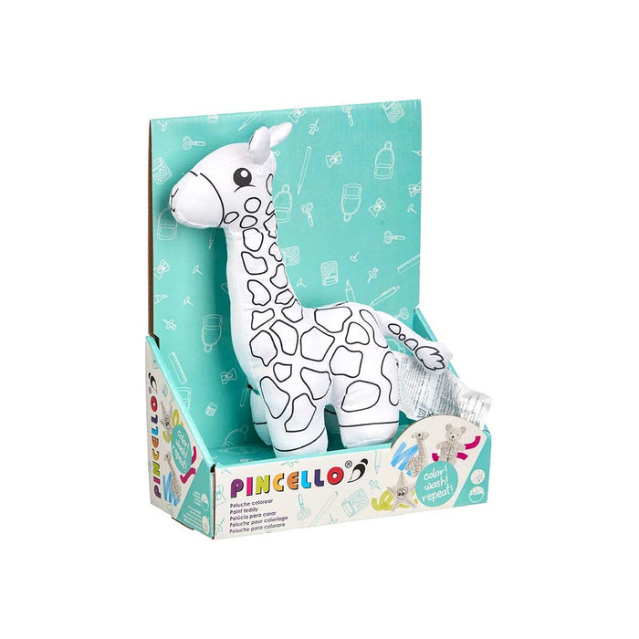 Теди за оцветяване Pincello Бял Черен Плат 17 x 22 x 9 cm Жираф (8 броя)